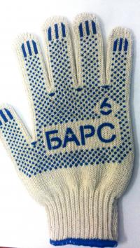 Производственная компания Барс производит и продает перчатки х/б с ПВХ